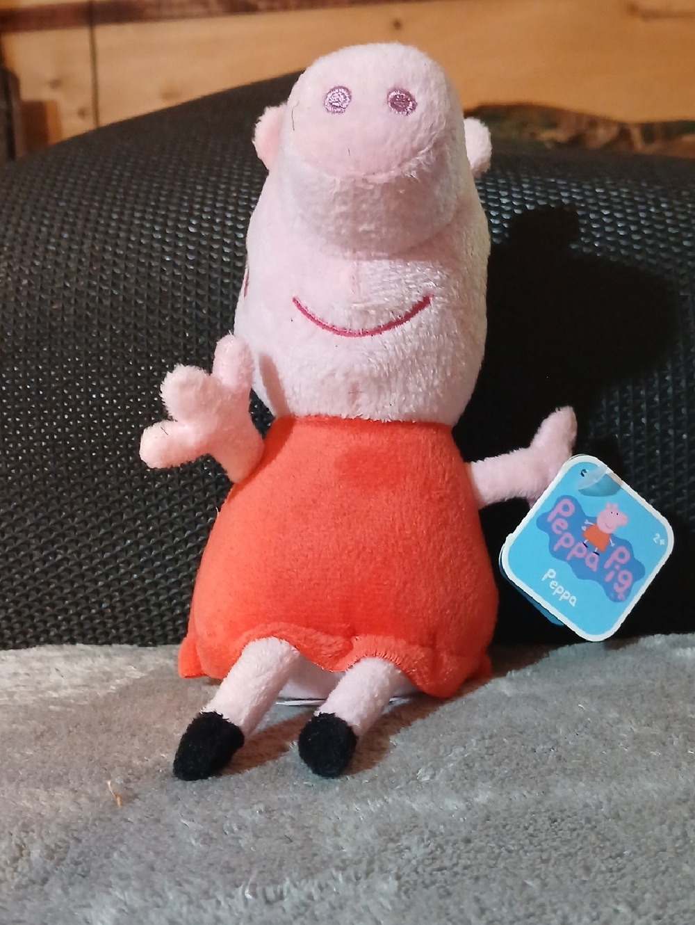 NWT Peppa Pig Plush Toy - Pink Body, Red Dress